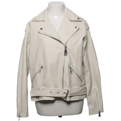 Biker jacket (Beige) from Missguided Cotton, Polyester, Polyurethane, Viscose