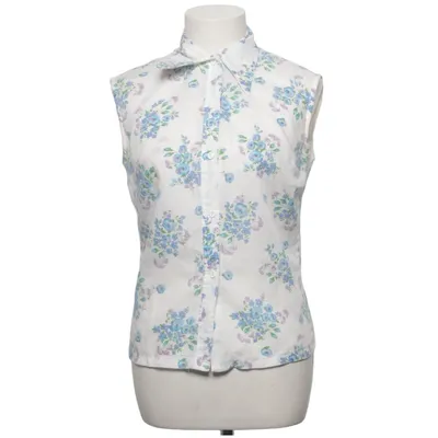 Top (White, Blue, Multicolored) from Diolen Cotton, Polyester
