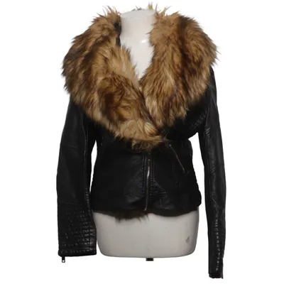 Bikerjakke (Sort, Brun) fra Chica London Akryl, Polyester, Polyurethan, Viscose