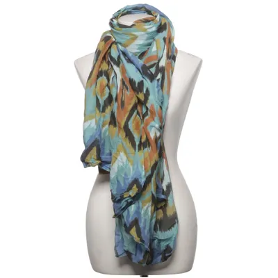 Shawl (Blue, Multicolored) from Stank Stockholm Cotton, Silk