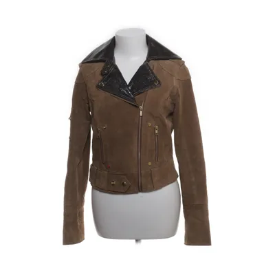 Læderjakke (Brun) fra Goosecraft Polyester, Læder