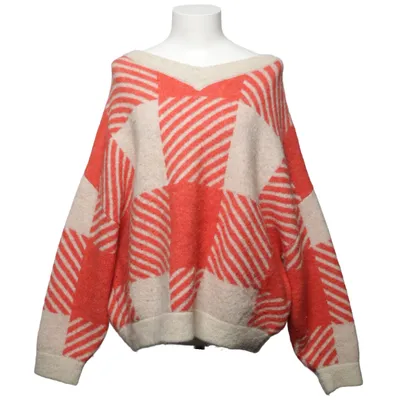 Tröja (Röd, Beige) från Carin Wester Akryl, Alpackaull, Elastan, Polyamid