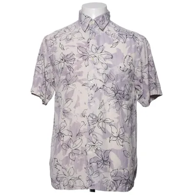 Chemise à manches courtes (Blanc, Gris) de Geoffrey Beene Soie