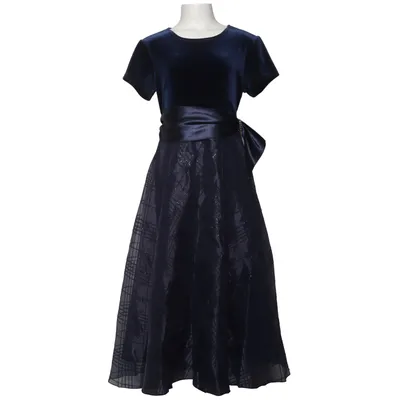 Klänning (Blå, Silverfärgad) från Amy Byer Elastan, Polyester