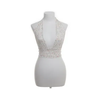 Halterneck top (Hvid, Flerfarvet) fra NLY One Elastan, Polyester