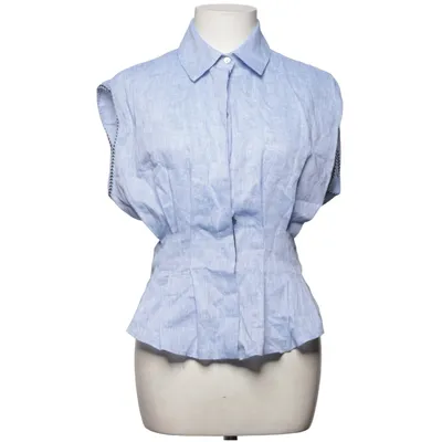 Top (Blauw) van Zara Katoen, Linnen