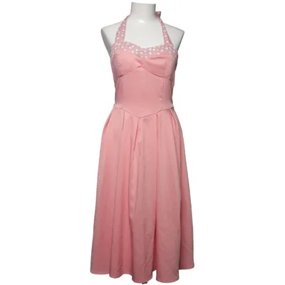 Klänning (Rosa, Vit) från Lindy Bop Elastan, Polyester