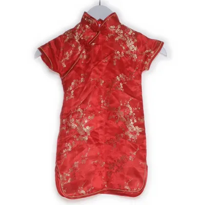 Cheongsam (Rood, Goud) van Huahong Mei Nylon, Viscose