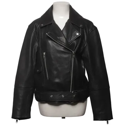Bikerjakke (Sort) fra H&M Læder, Polyester