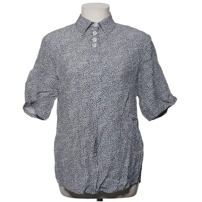 Kortærmet skjorte (Blå, Hvid) fra Choise by Danwear Viscose