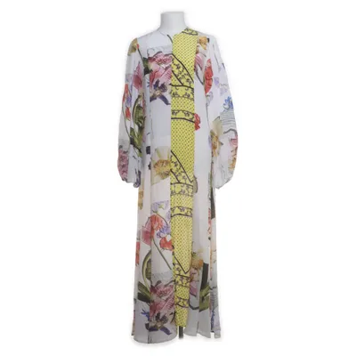Maxi dress (White, Multicolored) from Ganni Silk, Viscose