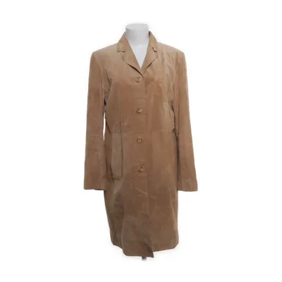 Leather coat (Brown) Polyester, Leather