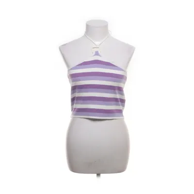 Halterneck top (Lilla, Hvid) fra Divided by H&M Akryl, Polyamid, Viscose