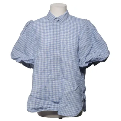 Short sleeve shirt (Blue, White) from Britt Sisseck Linen