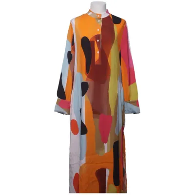 Jurk (Oranje, Roze, Blauw, Meerkleurig) van Herzen´s Angelegenheit Elastaan, Zijde