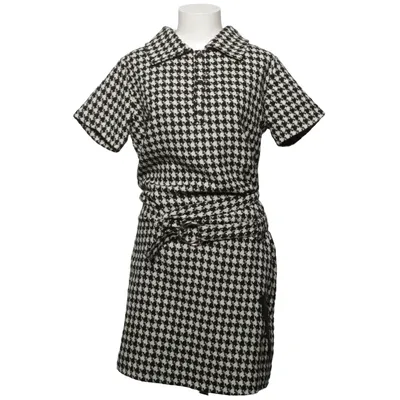 Klänning (Svart, Vit) från Pace Polyester, Ull