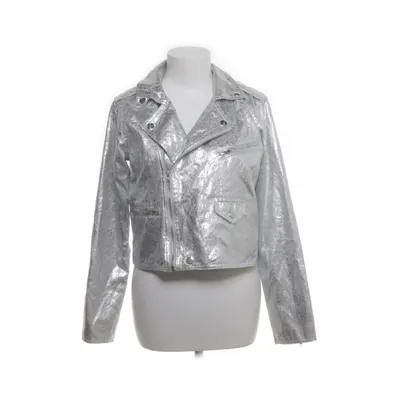Bikerjack (Zilver) van Pippa Lynn Katoen, Polyester, Viscose