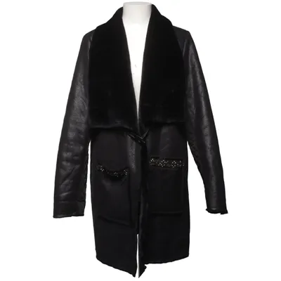 Veste en peau de mouton retournée (Noir) de Co-Ika Polyester