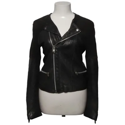 Veste de motard (Noir) de MDK Coton, Cuir, Polyester