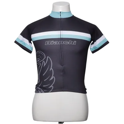 Wielershirt (Zwart, Turquoise, Wit) van Bianchi Polyester