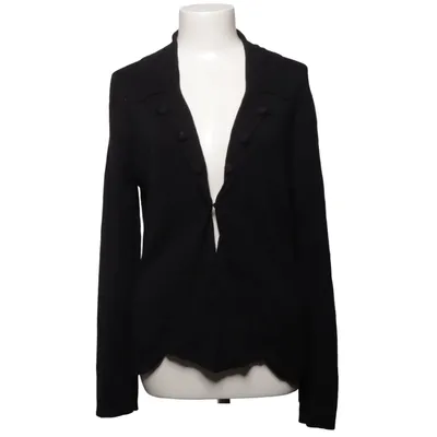Strickjacke (Schwarz) von Erny Van Reijmersdal Angora, Kaschmir, Baumwolle, Polyamid, Viskose