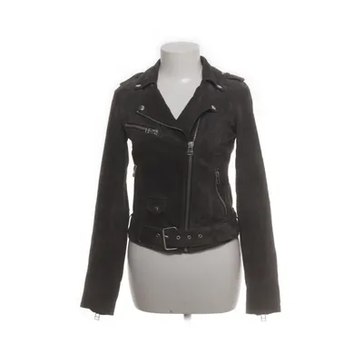 Leren jack (Grijs) van Review Polyester, Leer