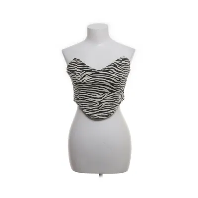 Tubetop (Beige, Sort) fra NA-KD Bomuld, Elastan