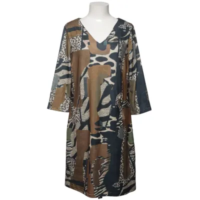 Kjole (Brun, Petroleumsgrøn, Flerfarvet) fra Lulu-H Polyester, Viscose, Uld