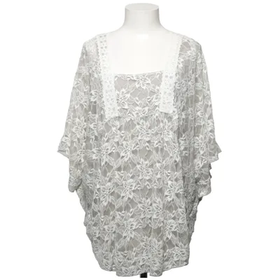 Blouse (White, Gray) from Isolde Elastane, Polyamide, Polyester