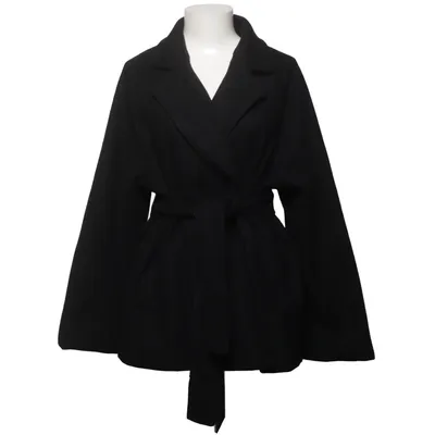 Mantel (Schwarz) von Premium Quality Gina Tricot Recyceltes Polyester, Wolle