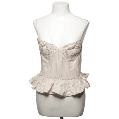 Peplumtopp (Beige) från H&M x Brock Collection Linne, Viskos, Polyester