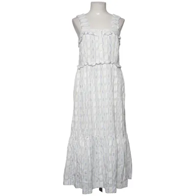 Robe longue (Blanc, Bleu) de YAS Coton, Polyester, Viscose