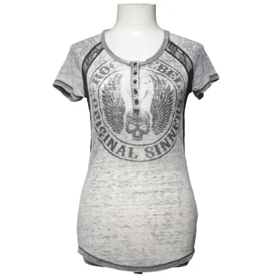 T-shirt (Grå, Svart) från Rock Rebel Bomull, Polyester