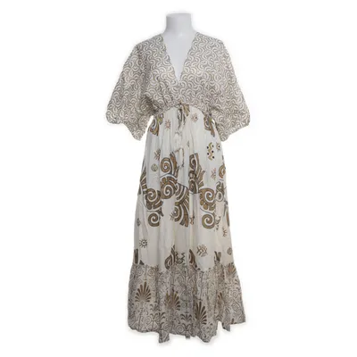 Robe longue (Blanc, Or) de Platinum Fashion Viscose