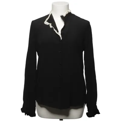 Blus (Svart, Vit) från Sandro Polyester, Silke