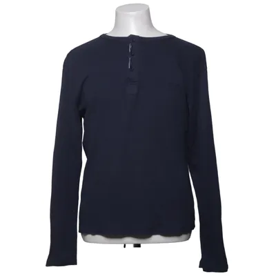 Henley shirt (Blauw) van Bison Katoen