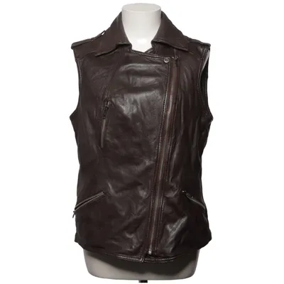 Biker gilet (Bruin) van Saint Tropez Leer, Polyester