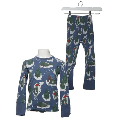 Pyjamasz (Blå, Grøn, Hvid) fra Polarn O. Pyret Elastan, Økologisk bomuld