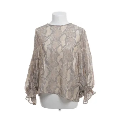 Bluse (Grå, Beige) fra Zara Polyester, Viscose