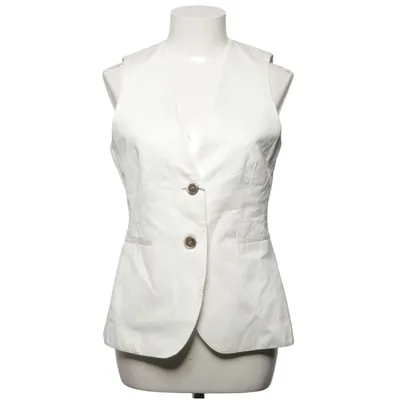 Gilet (Blanc) de Massimo Dutti Woman Coton, Lin, Viscose