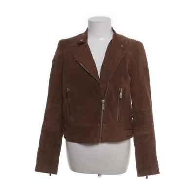 Läderjacka (Brun) från Mango Skinn, Polyester