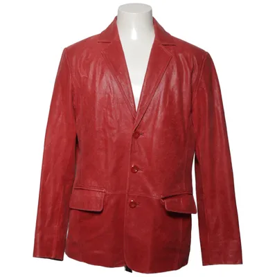 Leren blazer (Rood) van Rock'n Blue Leer, Polyester