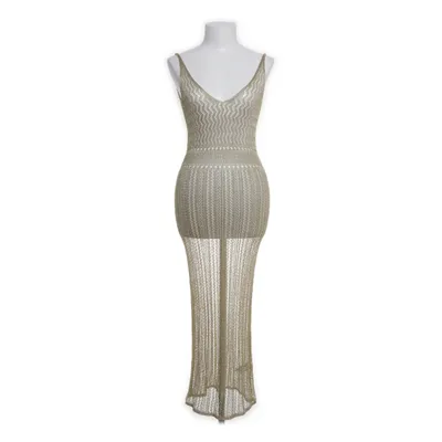 Maxi dress (Gold) from Zara Metallic fiber, Viscose