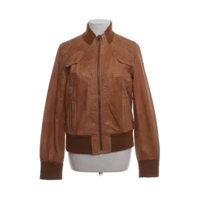 Leather jacket (Brown) from Mustang Leather, Cotton