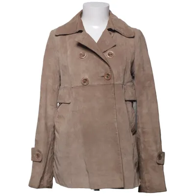 Læderfrakke (Beige) fra Promod