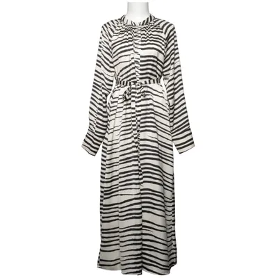 Omlottklänning (Svart, Beige) från H&M Polyester