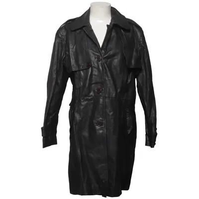 Leather coat (Black) from Milan Leather, Polyester