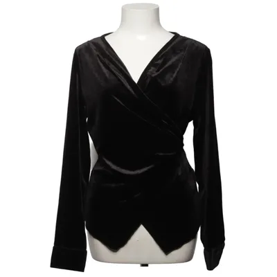 Slå-om top (Sort) fra Dazy Elastan, Polyester