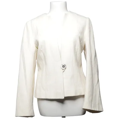 Blazer (Weiß) von Haugland Viskose, Wolle