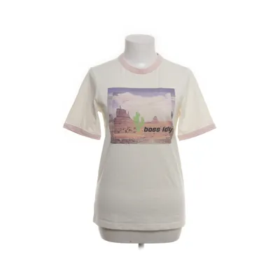 T-shirt (Beige, Flerfarvet) fra Ganni Bomuld, Polyester